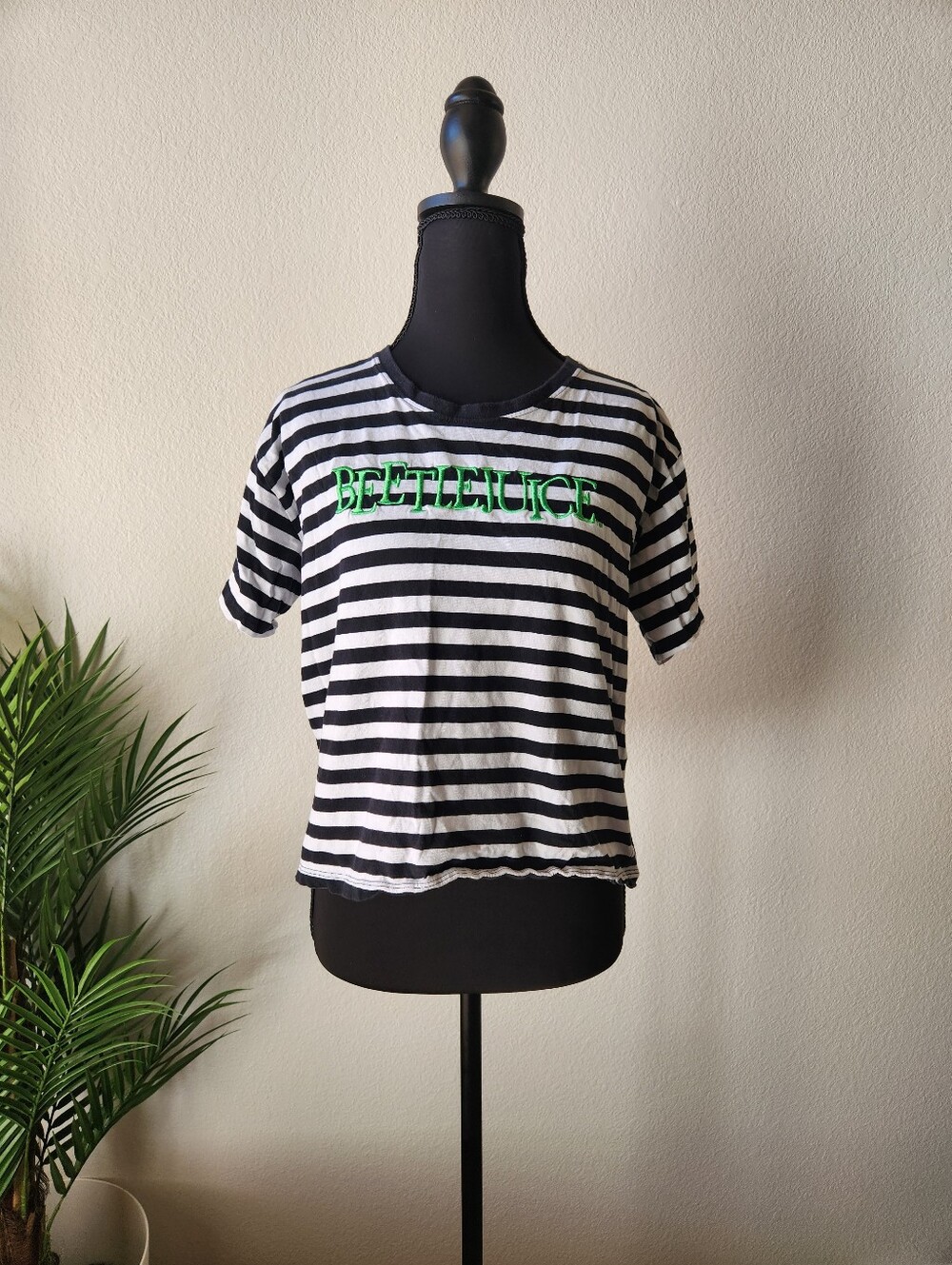 Beetlejuice Striped Shirt Large Halloween